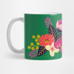 Vibrant boho flower bouquet Mug